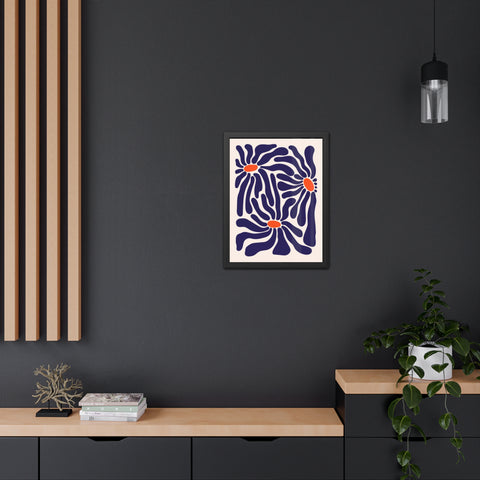 Florish 3 - Modern Floral Framed Poster - Vibrant Home Decor