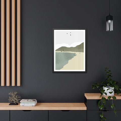 North 1 - Modern Coastal Framed Poster - Minimalist Beach Wall Art