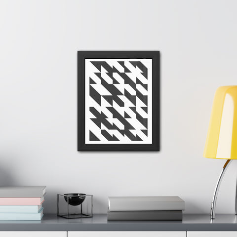 Gridline 1 - Modern Geometric Framed Poster - Monochrome Wall Art for Home Décor