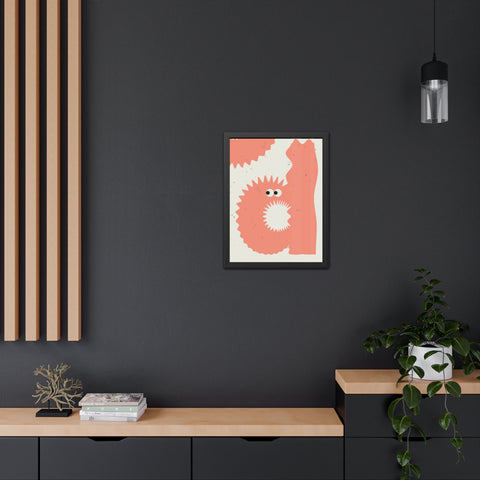 Lettermon d - Whimsical Framed Posters - Fun and Unique Wall Art for Playful Spaces