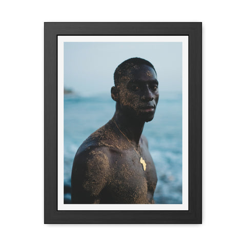 Male Portrait 4 - Framed Poster: Inspiring African Portrait Wall Art