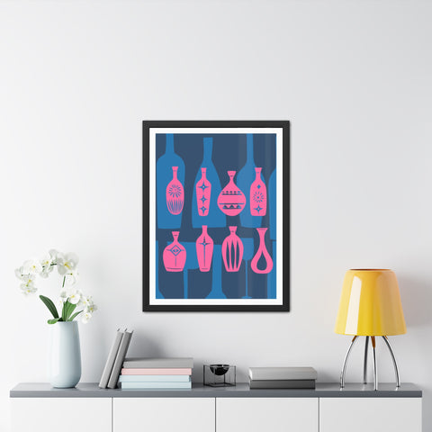 Wine Country 4 - Vibrant Bottles Framed Poster - Modern Art Home Decor