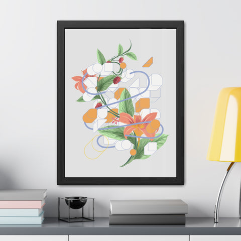 Lavish 3 - Floral Abstract Framed Poster - Modern Art for Home Decor