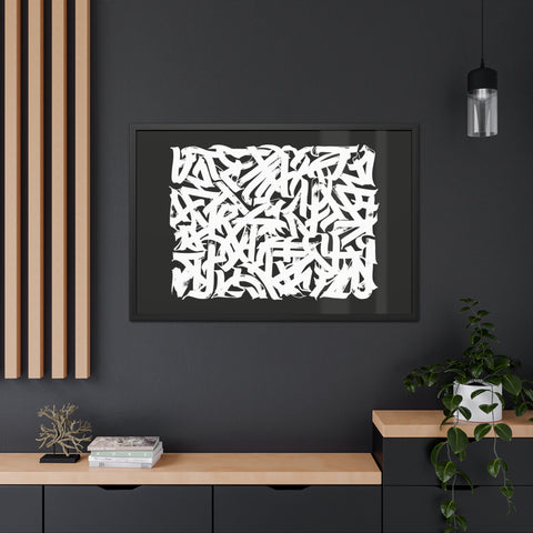 Smith 2 - Abstract Art Framed Poster – Modern Black and White Wall Decor for Home & Office