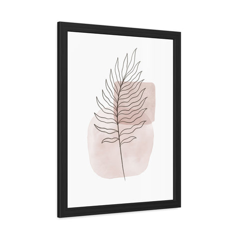 Fall 1 - Minimalist Fern Art Framed Poster - Modern Wall Decor for Home & Office