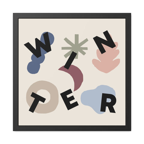 Seasons - Modern Winter Framed Poster - Minimalist Home Decor