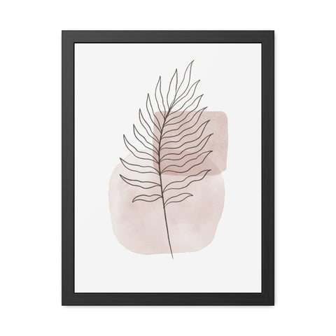 Fall 1 - Minimalist Fern Art Framed Poster - Modern Wall Decor for Home & Office