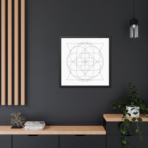 Stark 2 - Minimalist Geometric Framed Poster - Modern Wall Art for Home Decor