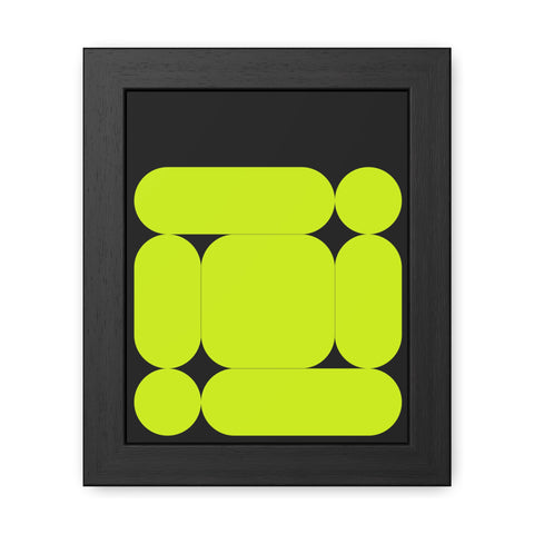 Modernica 3 - Modern Abstract Framed Poster - Vibrant Geometric Wall Art