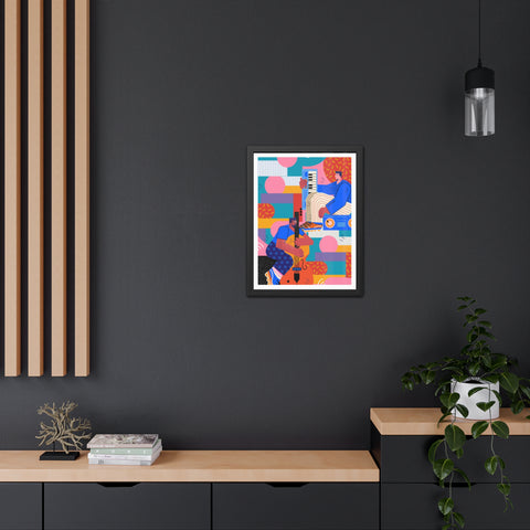 Musicana 1 - Vibrant Musical Framed Posters - Colorful Wall Art for Music Lovers