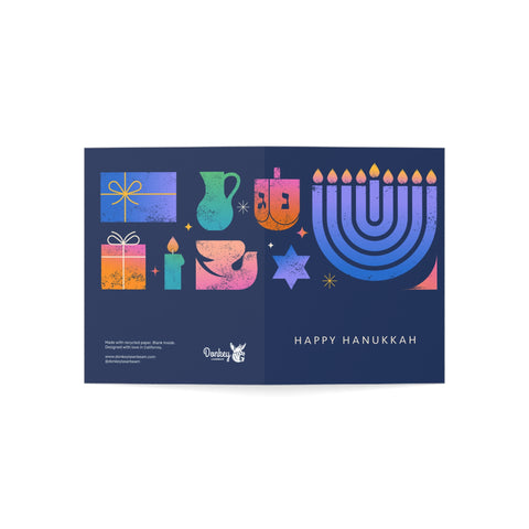 Hanukkah Greeting Card – Hanukkah / Holiday Greeting Card - Illustrated, Modern