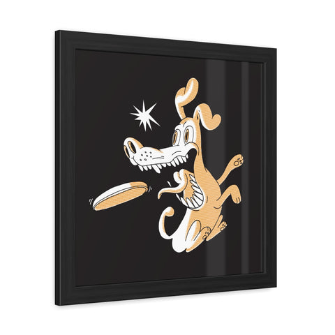 Catch it - Playful Dog Framed Poster - Fun Pet Decor for Animal Lovers