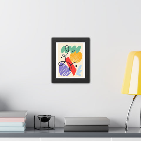 Kurian 3 - Abstract Geometric Framed Poster - Modern Wall Art for Home Décor