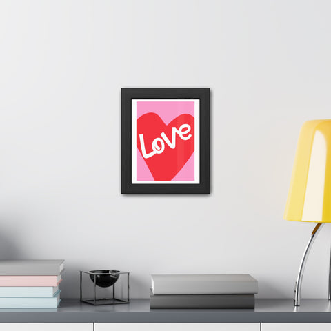 Lovin' - Love Heart Wall Art - Framed Poster, Romantic Decor for Home & Special Occasions