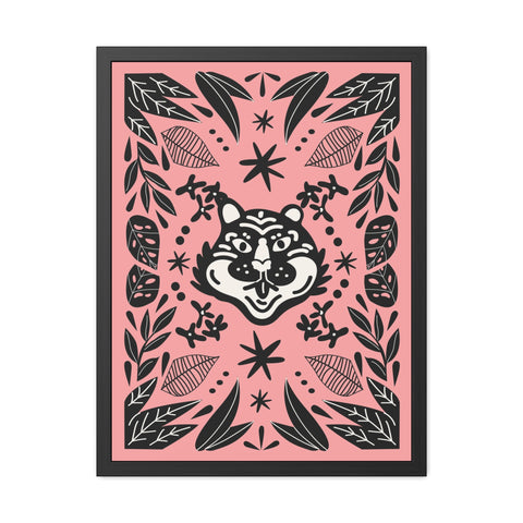 Mirror 3 - Whimsical Wolf Framed Poster - Playful Nature-Inspired Wall Art