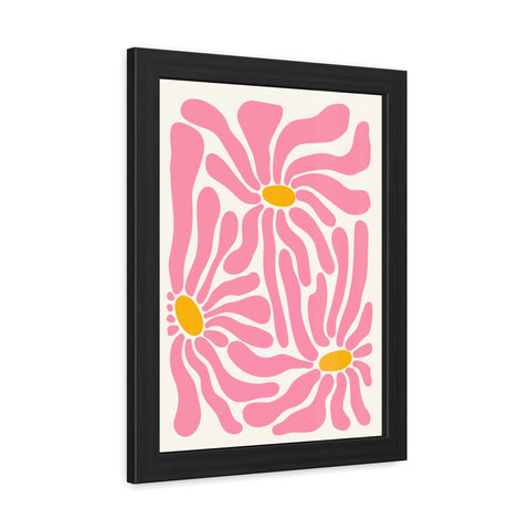 Natural Formation 7 - Botanical Framed Poster - Vibrant Pink Floral Art for Home Decor