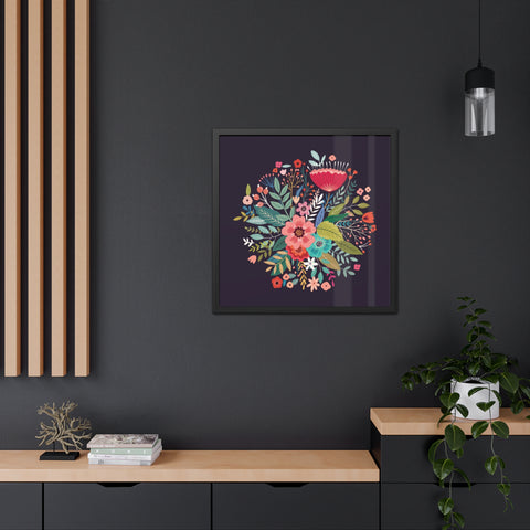 Floral Bouquet - Vibrant Floral Framed Poster - Home Décor for Nature Lovers