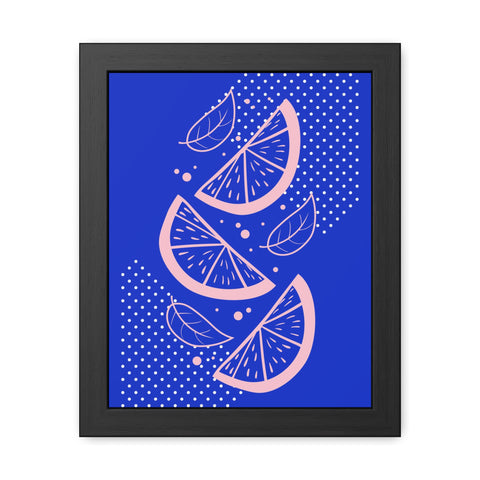 When life gives you lemons 2 - Citrus Slice Framed Poster - Fresh Fruit Wall Art for Kitchen Decor