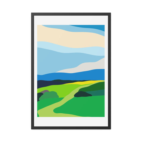 Scapes 2 - Vibrant Landscape Framed Poster - Modern Wall Art for Home Décor