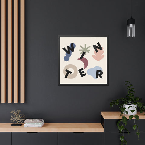 Seasons - Modern Winter Framed Poster - Minimalist Home Decor