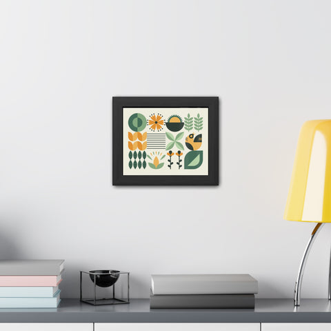 Farmhouse 1 - Botanical Framed Poster Art - Modern Home Decor for Nature Lovers