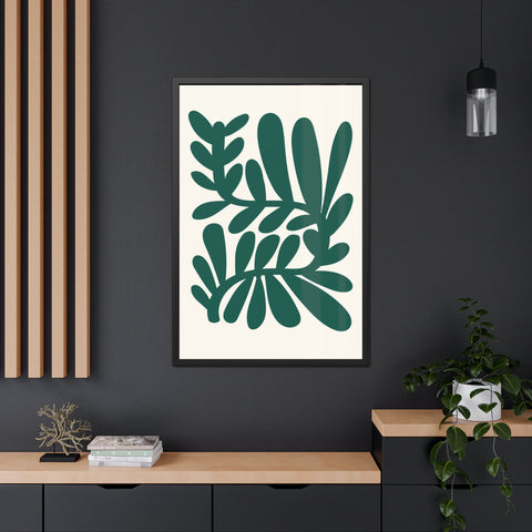 Natural Formation 14 -Botanical Framed Poster - Modern Leaf Wall Art Decor for Home & Office