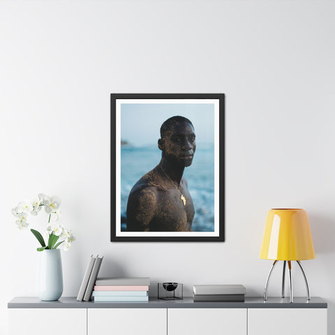 Male Portrait 4 - Framed Poster: Inspiring African Portrait Wall Art