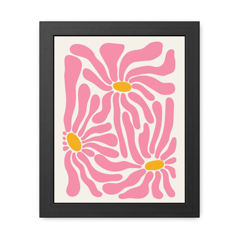 Natural Formation 7 - Botanical Framed Poster - Vibrant Pink Floral Art for Home Decor