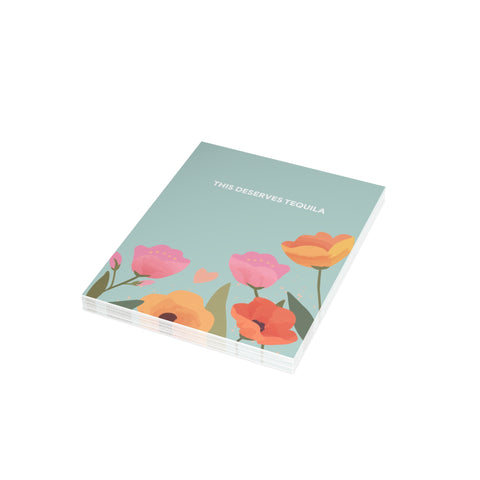 Floral "This Deserves Tequila" Greeting Card — Sympathy / Thinking Of You Greeting Card - Illustrated, Moving