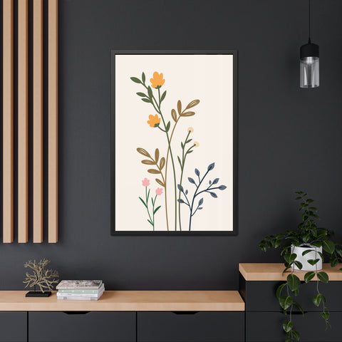 Floral Growth 2 - Botanical Framed Poster - Elegant Floral Wall Art for Home Decor