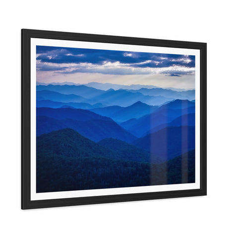 Bluescape - Serene Mountain Landscape Framed Poster – Perfect Wall Art for Nature Lovers