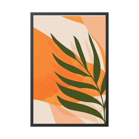 Agora 4 - Tropical Leaf Framed Poster | Modern Wall Art for Home Decor