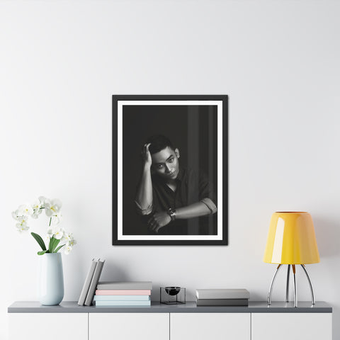 Male Portrait 2 - Modern Black Framed Poster - Stylish Wall Art for Home Decor