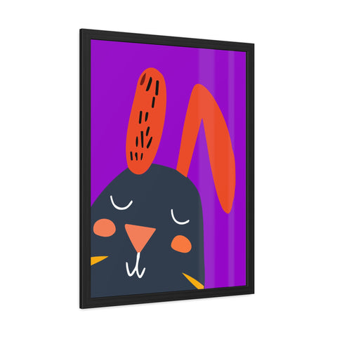 Childrana 4 - Whimsical Bunny Framed Poster - Playful Home Decor for Kids' Rooms