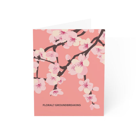 Cherry Blossom Greeting Cards — Abstract / Floral Greeting Card - Illustrated, Beautiful, any occasion
