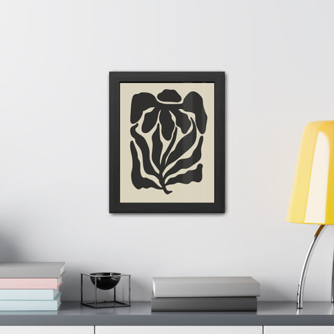 Boho Floral 3 - Abstract Leaf Framed Poster | Modern Wall Art Decor for Nature Lovers