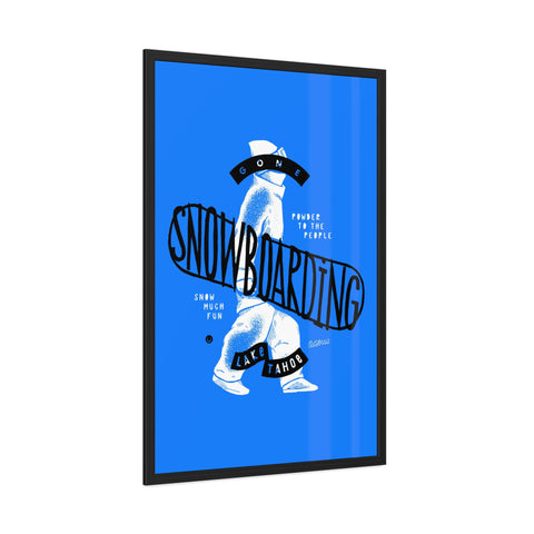Gone Snowboarding Framed Poster - Fun Winter Decor for Ski Lovers