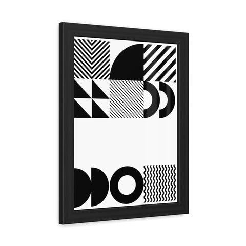 Modern Geometric Framed Posters - Minimalist Black & White Wall Art