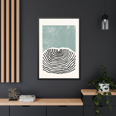 Ink Block 3 - Minimalist Framed Poster Art - Modern Abstract Line Design Decor
