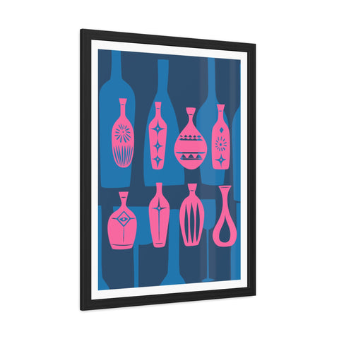 Wine Country 4 - Vibrant Bottles Framed Poster - Modern Art Home Decor