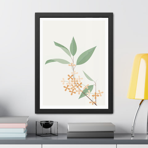 Botanical Gradual 2 - Framed Poster - Elegant Floral Wall Art