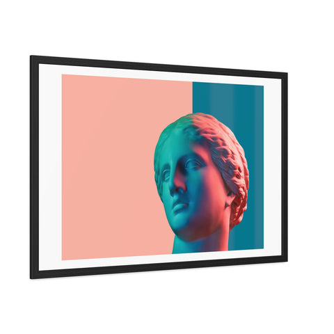 Look - Modern Art Framed Posters - Abstract Head Sculpture Decor for Home & Office