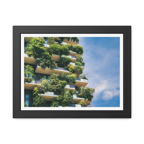 Green Urban - Eco-Friendly Framed Poster - Urban Oasis Greenery Wall Art
