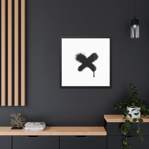 Graffiti 2 - Minimalist Black X Framed Poster – Modern Wall Art for Home Décor