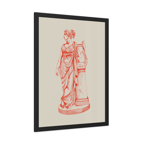 Greeked Out 2 - Elegant Greek Statue Framed Poster Art - Classic Home Decor