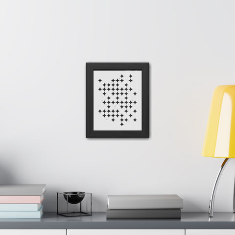 Gridlock 3 - Modern Geometric Framed Poster Art - Minimalist Home Decor