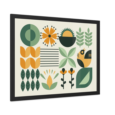 Farmhouse 1 - Botanical Framed Poster Art - Modern Home Decor for Nature Lovers