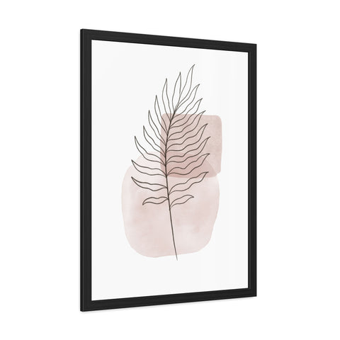 Fall 1 - Minimalist Fern Art Framed Poster - Modern Wall Decor for Home & Office