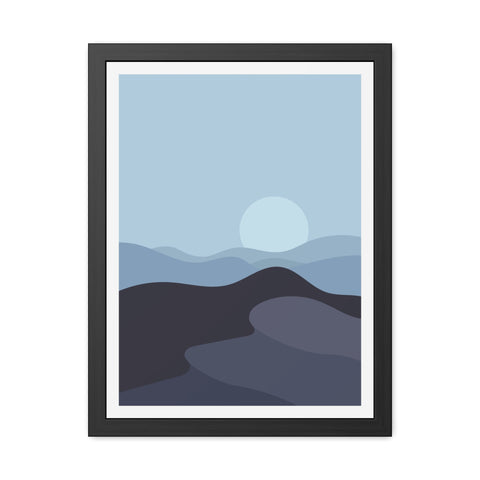 Desert Sun 4 - Serene Landscape Framed Poster – Aesthetic Wall Art for Modern Homes