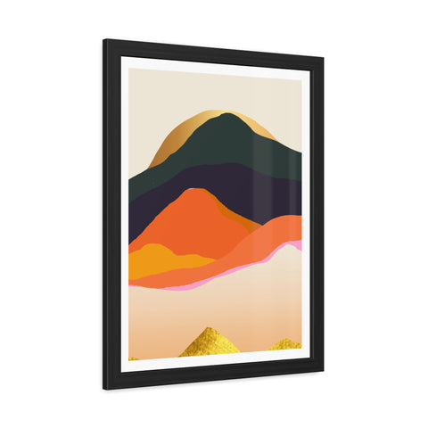 South 5 - Elegant Mountain Landscape Framed Poster - Modern Art for Home Decor